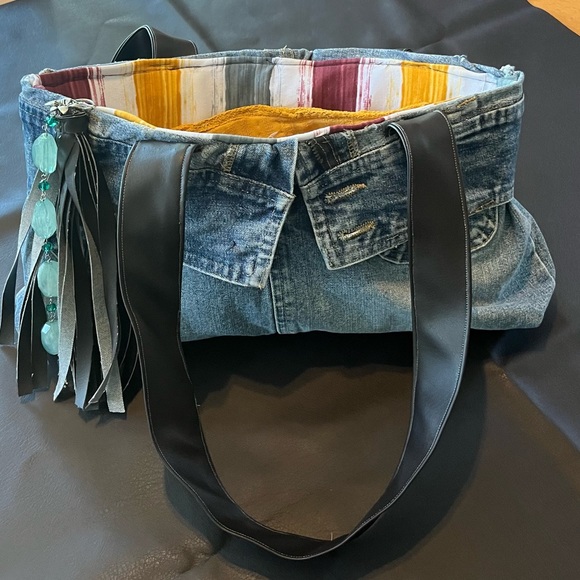 Handmade bluejean purse - Picture 1 of 7